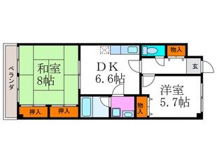 リュウライフ西長岡の物件間取画像